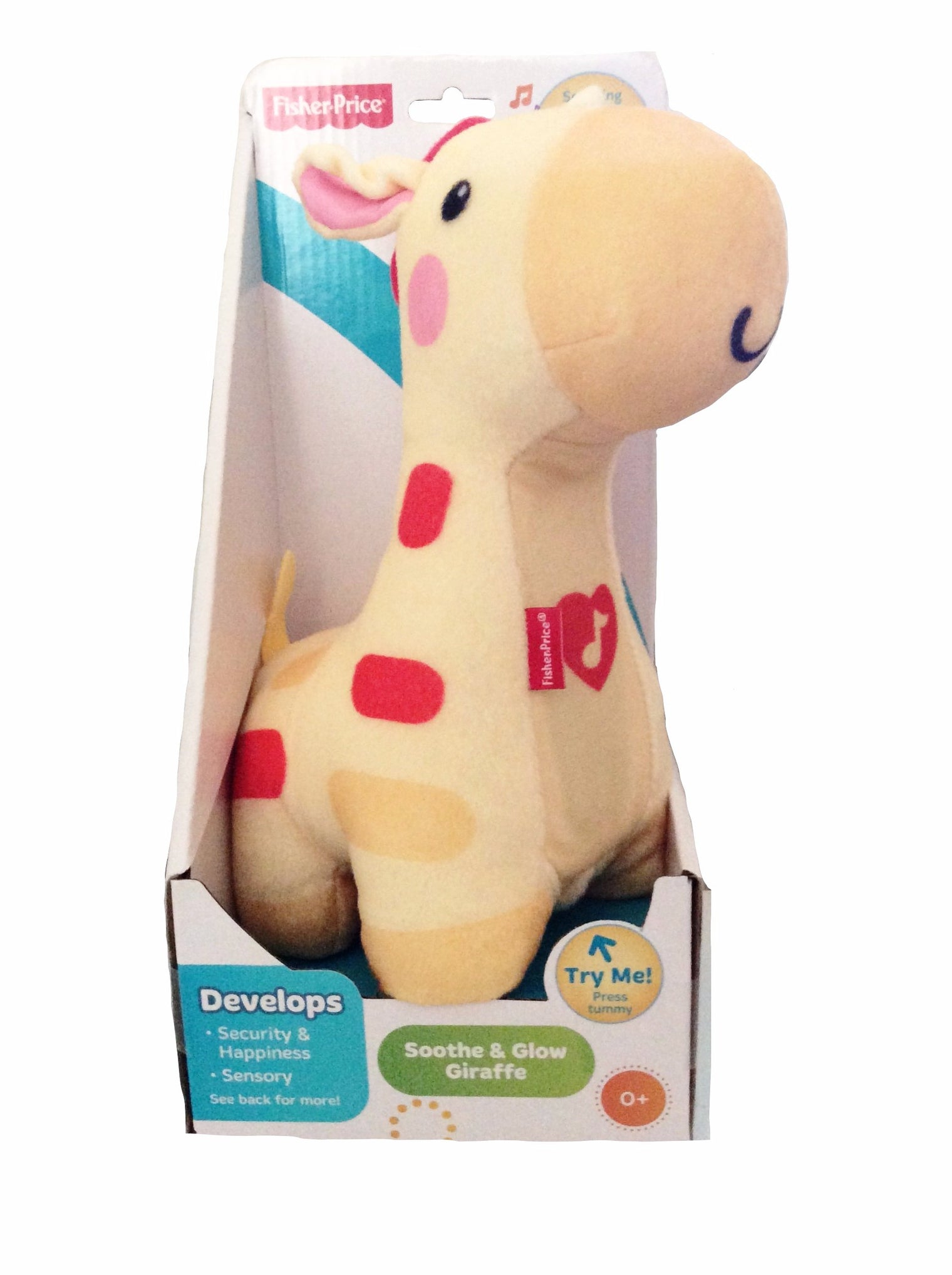 Fisher-Price Soothe & Glow Giraffe, Soothing Light & 15 Minutes of Music, 0+