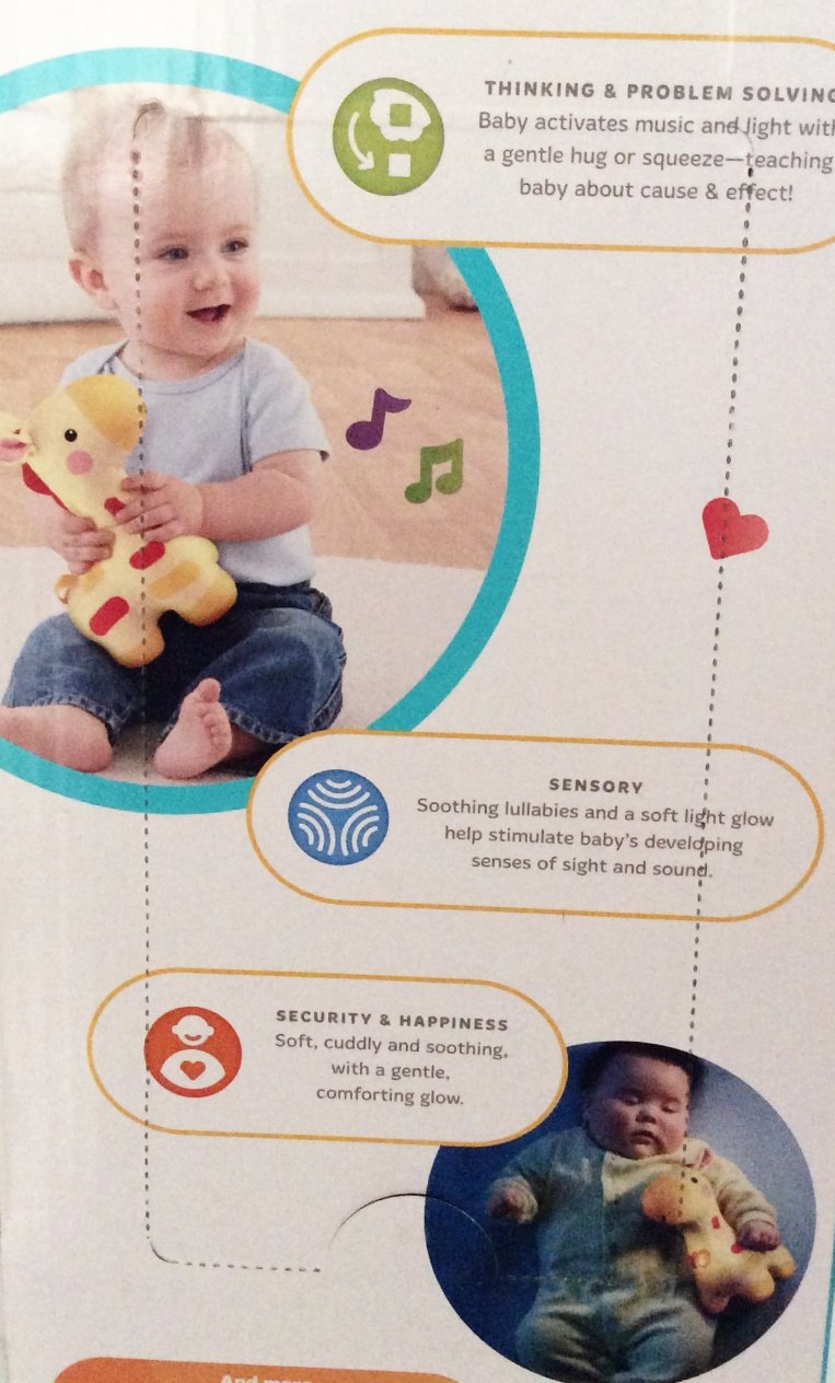 Fisher-Price Soothe & Glow Giraffe, Soothing Light & 15 Minutes of Music, 0+
