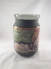 Adventure Travel Funds Jar, Adventure Awaits Funds,Vintage Map